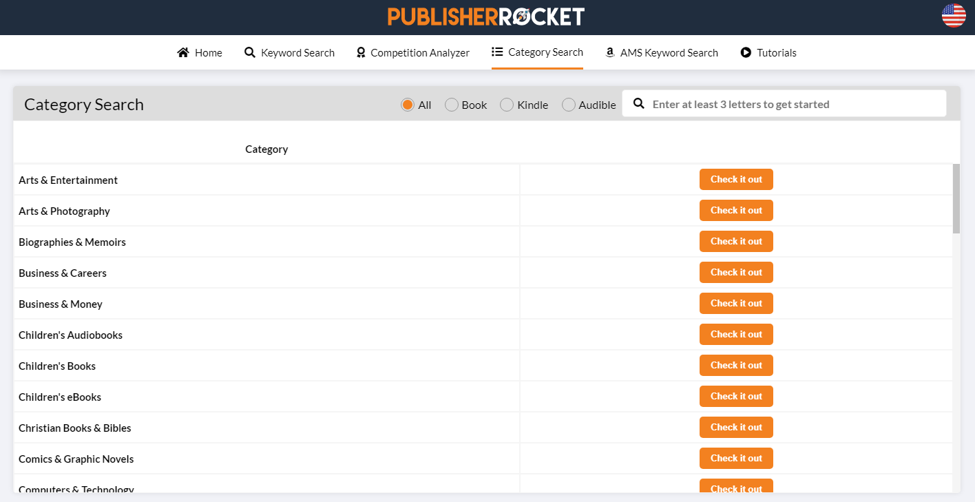 publisher rocket categories